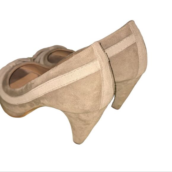 Benvenuti Calzatyre‎ Italiane gray suede peep toe heels size 37 - Picture 2 of 12